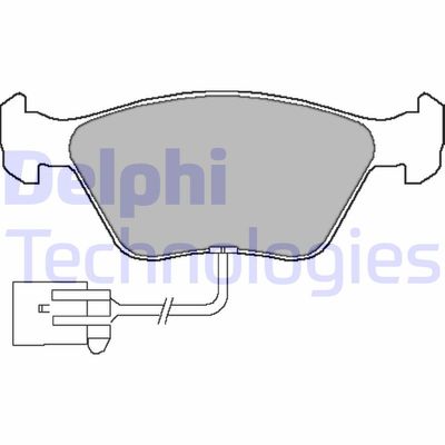 LP1598 DELPHI Комплект тормозных колодок, дисковый тормоз