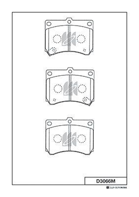 D3066M MK Kashiyama Комплект тормозных колодок, дисковый тормоз