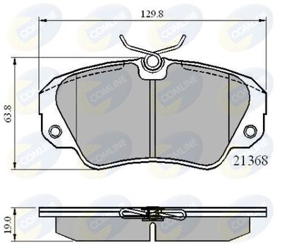 CBP0493 COMLINE Комплект тормозных колодок, дисковый тормоз