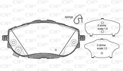 BPA156102 OPEN PARTS Комплект тормозных колодок, дисковый тормоз