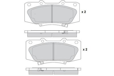 121549 E.T.F. Комплект тормозных колодок, дисковый тормоз