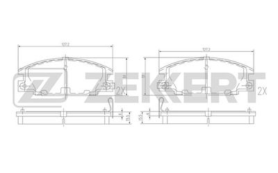 BS1101 ZEKKERT Комплект тормозных колодок, дисковый тормоз