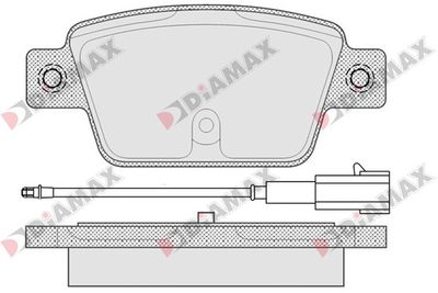 N09538 DIAMAX Комплект тормозных колодок, дисковый тормоз