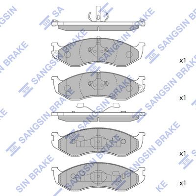 SP1112 Hi-Q Комплект тормозных колодок, дисковый тормоз