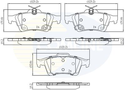 CBP32397 COMLINE Комплект тормозных колодок, дисковый тормоз