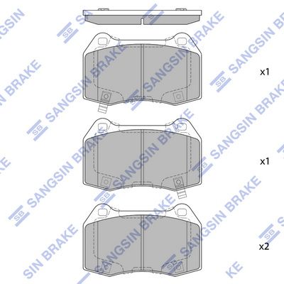 SP4172 Hi-Q Комплект тормозных колодок, дисковый тормоз