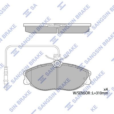 SP4045 Hi-Q Комплект тормозных колодок, дисковый тормоз