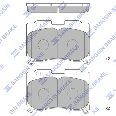 SP1467 Hi-Q Комплект тормозных колодок, дисковый тормоз