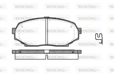 P238312 WOKING Комплект тормозных колодок, дисковый тормоз