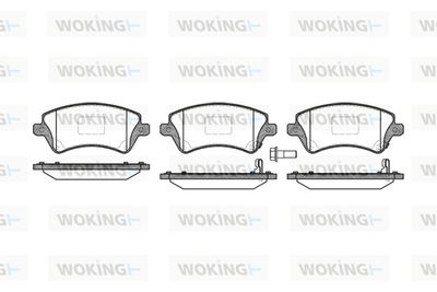 P922312 WOKING Комплект тормозных колодок, дисковый тормоз