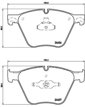 P06073 BREMBO Комплект тормозных колодок, дисковый тормоз