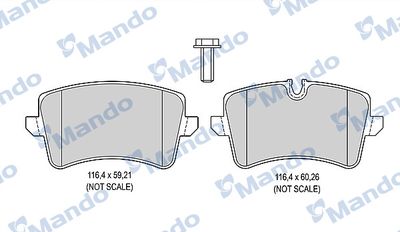 MBF015387 MANDO Комплект тормозных колодок, дисковый тормоз