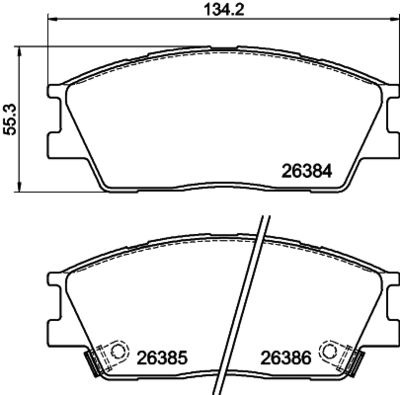 8DB355043981 HELLA PAGID Комплект тормозных колодок, дисковый тормоз