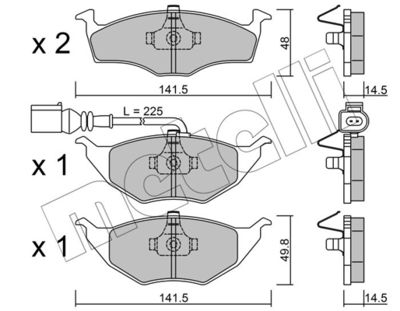 2203451 METELLI Комплект тормозных колодок, дисковый тормоз