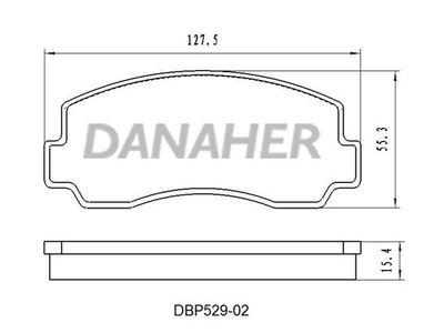 DBP52902 DANAHER Комплект тормозных колодок, дисковый тормоз