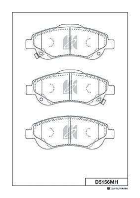 D5156MH MK Kashiyama Комплект тормозных колодок, дисковый тормоз