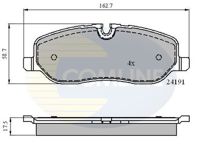 CBP01533 COMLINE Комплект тормозных колодок, дисковый тормоз