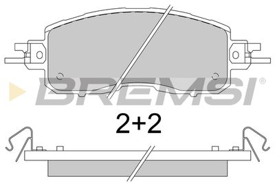 BP3797 BREMSI Комплект тормозных колодок, дисковый тормоз