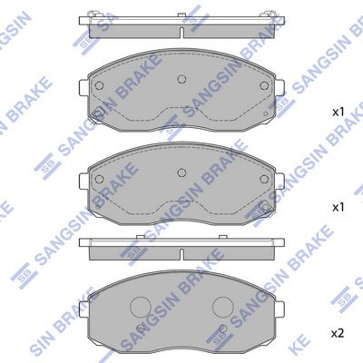 SP1176 Hi-Q Комплект тормозных колодок, дисковый тормоз