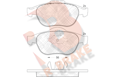 RB1533 R BRAKE Комплект тормозных колодок, дисковый тормоз