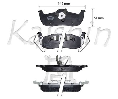 FK1313 KAISHIN Комплект тормозных колодок, дисковый тормоз