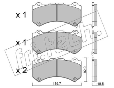 11560 fri.tech. Комплект тормозных колодок, дисковый тормоз