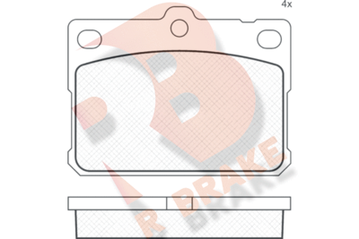 RB0164 R BRAKE Комплект тормозных колодок, дисковый тормоз