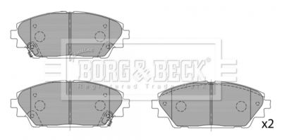 BBP2454 BORG & BECK Комплект тормозных колодок, дисковый тормоз