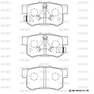 SN598P ADVICS Комплект тормозных колодок, дисковый тормоз