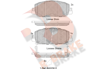 RB2322 R BRAKE Комплект тормозных колодок, дисковый тормоз