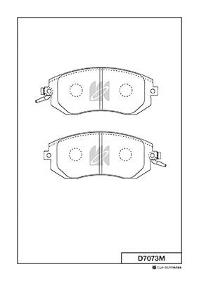 D7073M MK Kashiyama Комплект тормозных колодок, дисковый тормоз