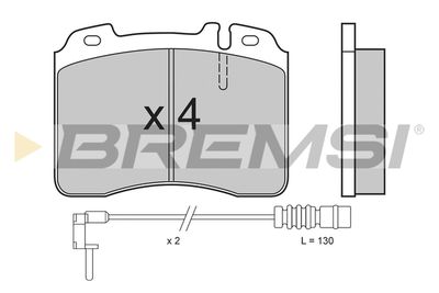 BP2506 BREMSI Комплект тормозных колодок, дисковый тормоз