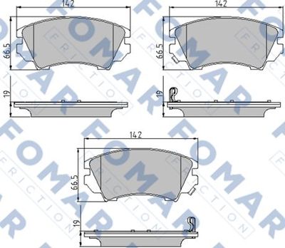 FO936181 FOMAR Friction Комплект тормозных колодок, дисковый тормоз