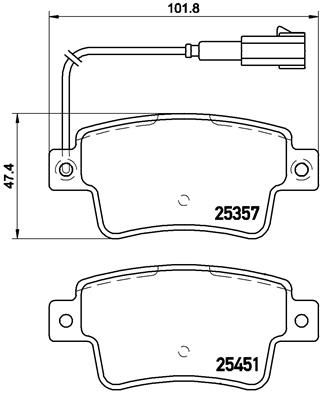 P23142 BREMBO Комплект тормозных колодок, дисковый тормоз