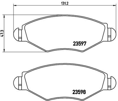 P61063 BREMBO Комплект тормозных колодок, дисковый тормоз