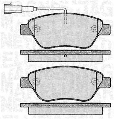 363916060560 MAGNETI MARELLI Комплект тормозных колодок, дисковый тормоз