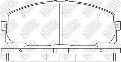 PN1237 NiBK Комплект тормозных колодок, дисковый тормоз