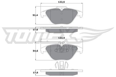 TX1739 TOMEX Brakes Комплект тормозных колодок, дисковый тормоз