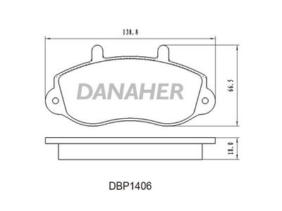 DBP1406 DANAHER Комплект тормозных колодок, дисковый тормоз