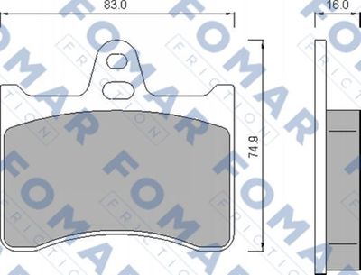 FO424981 FOMAR Friction Комплект тормозных колодок, дисковый тормоз