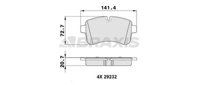 AA0328 BRAXIS Комплект тормозных колодок, дисковый тормоз