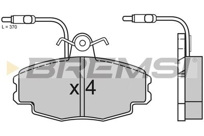 BP2528 BREMSI Комплект тормозных колодок, дисковый тормоз