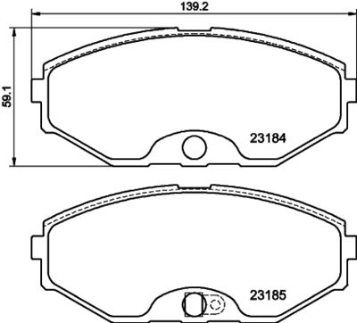 8DB355036611 HELLA PAGID Комплект тормозных колодок, дисковый тормоз