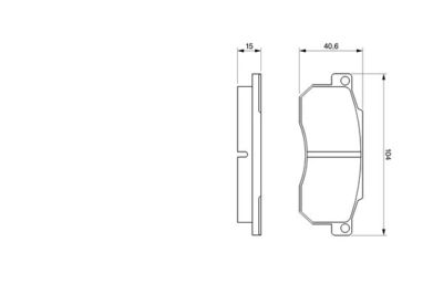 0986490050 BOSCH Комплект тормозных колодок, дисковый тормоз