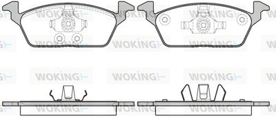 P1603300 WOKING Комплект тормозных колодок, дисковый тормоз