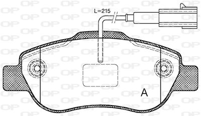 BPA110011 OPEN PARTS Комплект тормозных колодок, дисковый тормоз