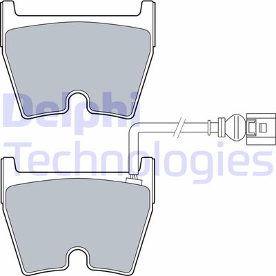 LP3266 DELPHI Комплект тормозных колодок, дисковый тормоз