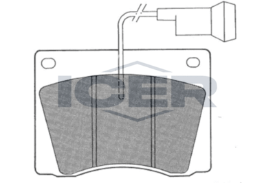 180211 ICER Комплект тормозных колодок, дисковый тормоз