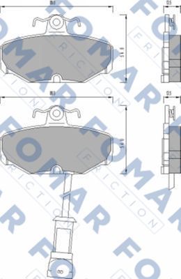 FO468581 FOMAR Friction Комплект тормозных колодок, дисковый тормоз