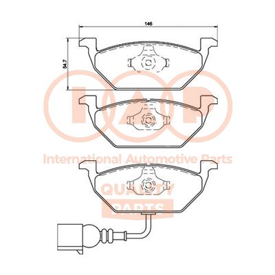 70450041 IAP QUALITY PARTS Комплект тормозных колодок, дисковый тормоз